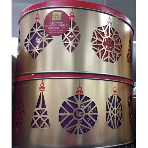 Rotating Bauble Musical Tin
