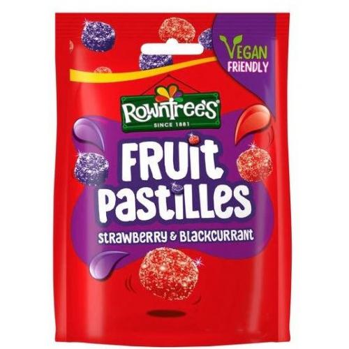 Rowntree's Fruit Pastilles Bags Strawberry & Blackcurrant