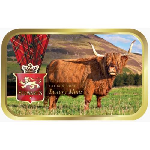 Stewarts Mints Tartan Collection - Highland Cow 12 x 40g