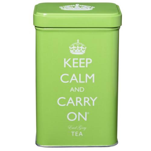 Keep Calm And Carry On Green Tin 30 Earl Grey Teabags