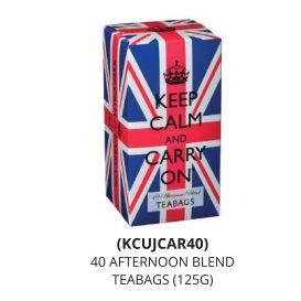 IB - KCUJCAR40 - Keep Calm Union Jack Tea Carton 40 Afternoon Blend Teabags