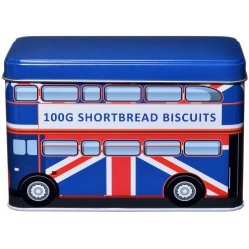 IB - UJBUS - London Bus Union Jack Tin English Shortbread Biscuits