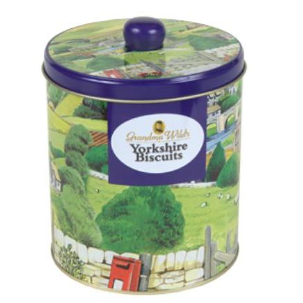 Grandma Wilds Yorkshire Round Biscuit Tin 6 x  0934