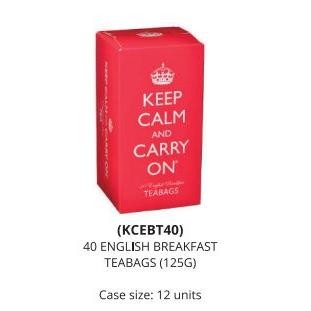 IB - KCEBT40 - Keep Calm Red Carton 40 English Breakfast Teabags