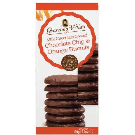 Grandma Wilds Milk Chocolate Chip & Orange Biscuits