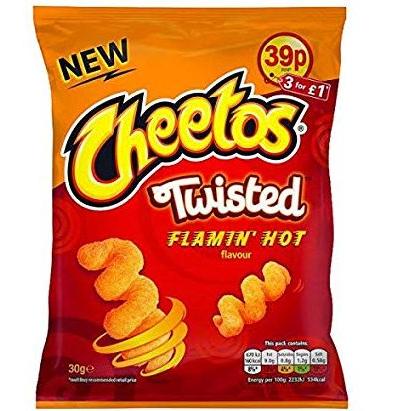 Crisps Walkers Cheetos Twist Hot
