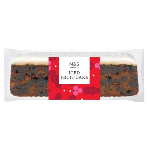 M&S Iced Fruit Cake Slab