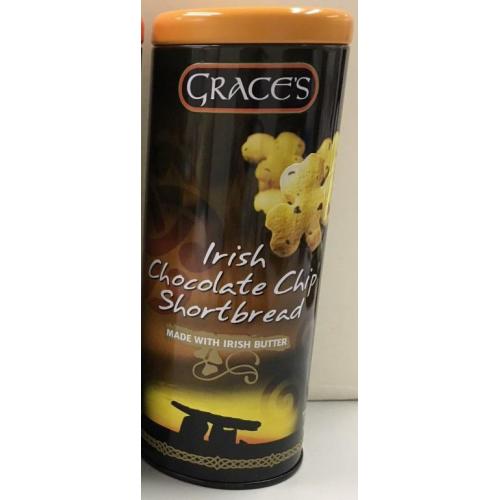 Grace's Irish Chocolate Chip Shortbread (round tube tin)
