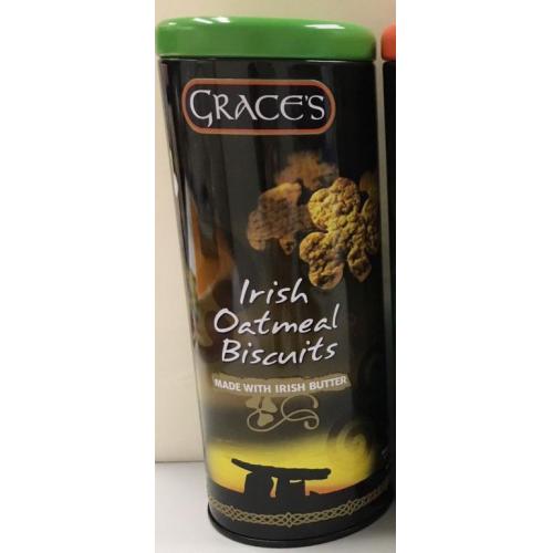 Grace's Irish Oatmeal Biscuits (round tube tin)
