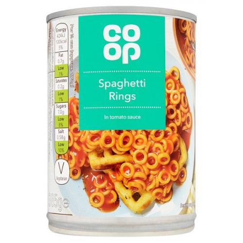 Coop Spaghetti Rings in Tomato Sauce