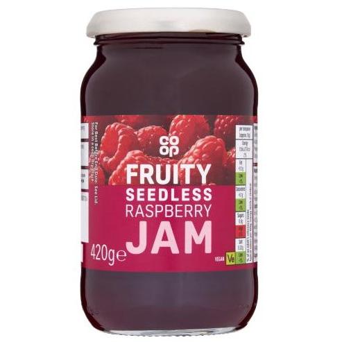 Coop Fruity Seedless Raspberry Jam