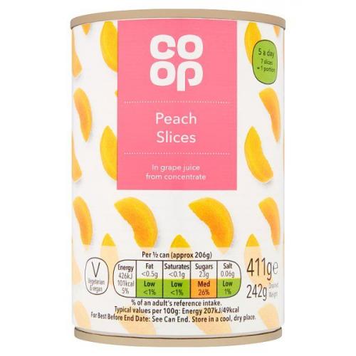 Coop - Peach Slices in Grape Juice
