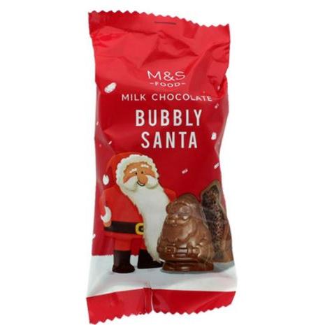 M&S Milk Chocolate Bubbly Santa