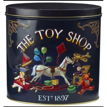 Grandma Wilds Toy Shop - Oval Blue Tin (Assorted Biscuits)