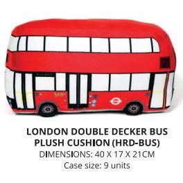 IB - HRD-BUS - Red Bus Plush Cushion