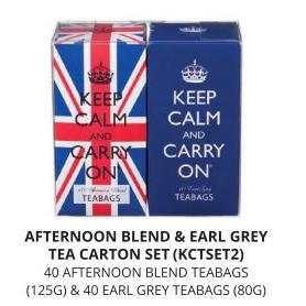 IB - KCTSET2 - Keep Calm Afternoon Blend & Earl Grey Tea Carton Set