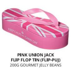 IB - FLIP-PUJ - Pink Union Jack Flip Flop Jelly Beans