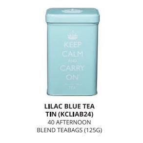 IB - KCLIAB24 - Keep Calm Lilac Blue Tin 40 Afternoon Blend Teabags