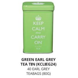 IB - KCLIEG24 - Keep Calm Green Tin 40 Earl Grey Teabags