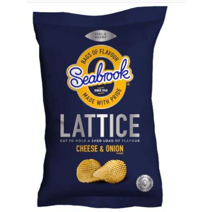 Crisps Seabrook Cheese & Onion Lattice