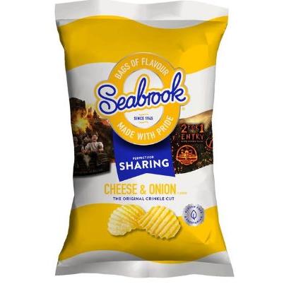 Crisps Seabrook Cheese & Onion Sharing Bag