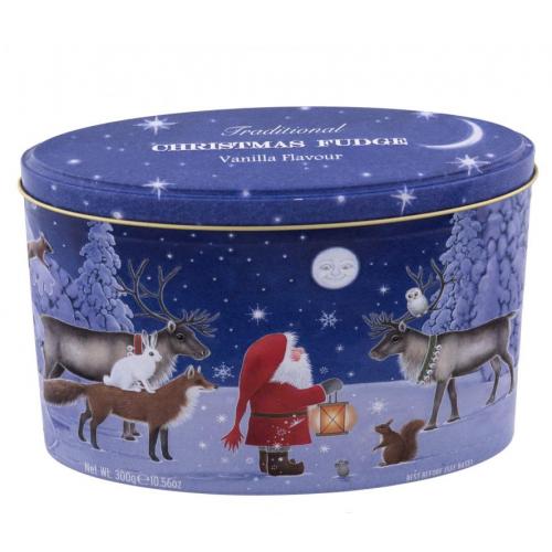 Gardiners Christmas Tin -  Santa & Moon Vanilla Fudge