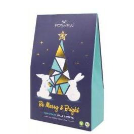 IB Poshpin Be Merry & Bright Message Carton Vegan Christmas Jelly Sweets