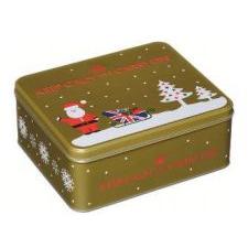 Keep Calm and Carry On Gold Festive Tin 40 English Breakfast Teabags & Traditional English Biscuits