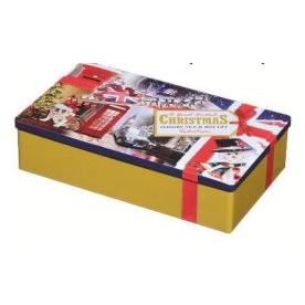 IB A Great British Christmas Gold Tin 40 English Breakfast Teabags & Traditional English Biscuits