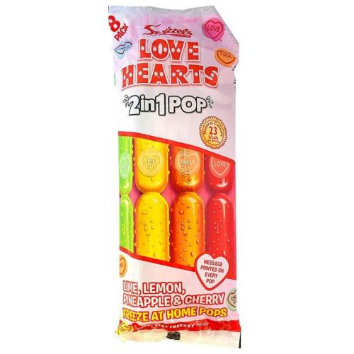 Swizzels Matlow Lovehearts 2-in-1 Ice Pops