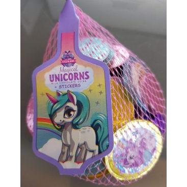 X Steenland Magical Unicorns Chocolate Coins, Nets 16 x
