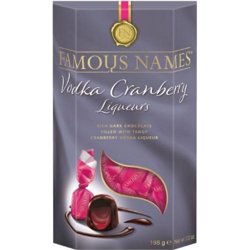 E/Shaw Famous Names Vodka & Cranberry Liqueurs 6 x 198g