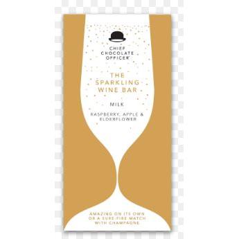 The Wine Bar - Milk Chocolate -  Raspberry, Apple & Elderflower - Champagne