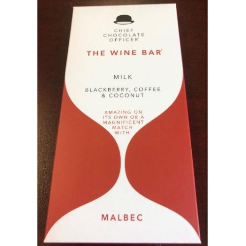 The Wine Bar - Milk Chocolate -  Blackberry, Coffee & Coconut - Malbec