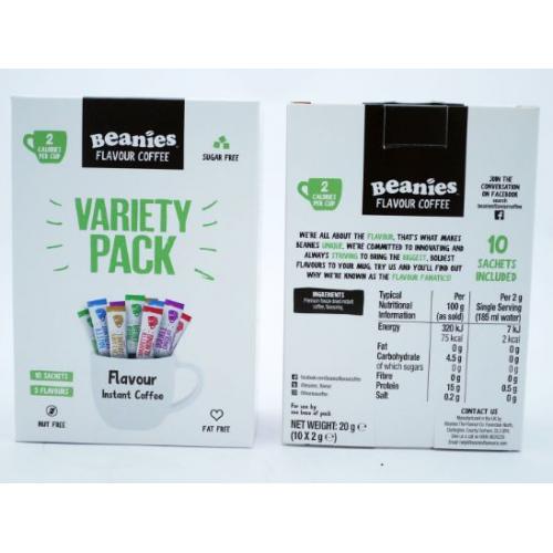 Beanies Sugar-Free Flavoured Coffee Assorted Sticks