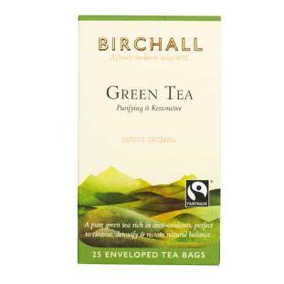 Birchall Green Tea Enveloped Tea Bags 6 x 25s x 50g