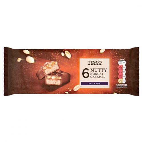 Tesco Nutty Nougat Caramel Bars