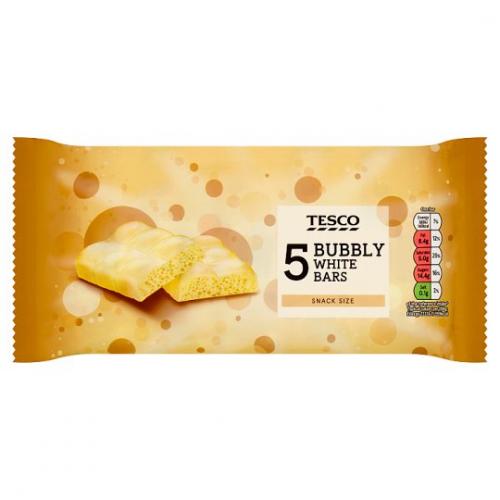 Tesco Bubbly White Bars 17 x 5pk x 25g