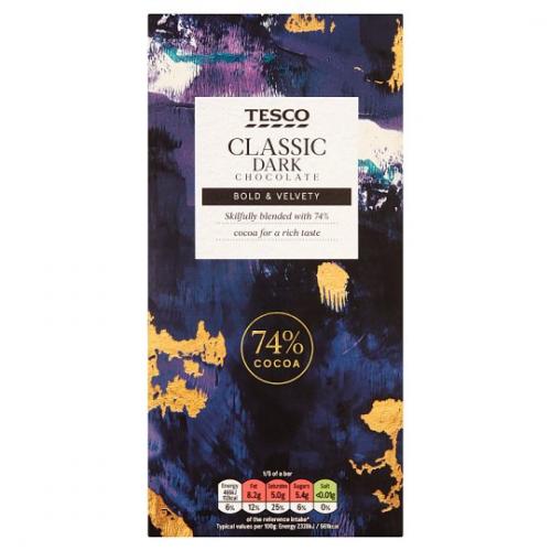 Tesco Classic 74% Dark Chocolate