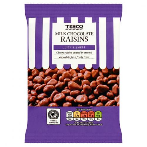 Tesco Milk Chocolate Raisins 18 x 200G