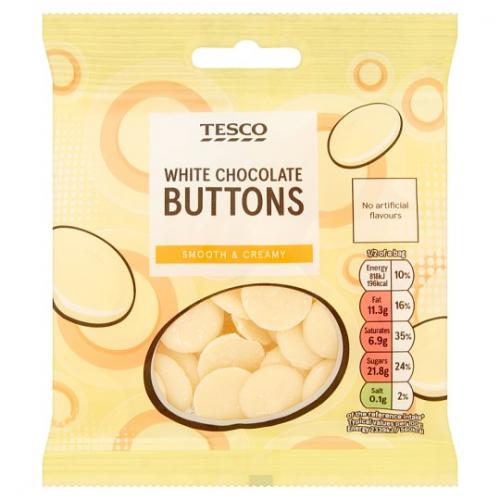 Tesco White Chocolate Buttons