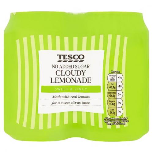 Tesco Diet Cloudy Lemonade 6 x 4pk x 330mL