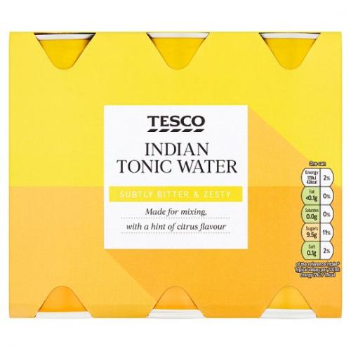 Tesco Indian Tonic Water Cans 4 x 6pk x