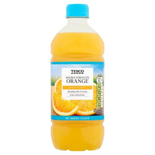 Tesco Double Strength Orange & Mango Squash NSA