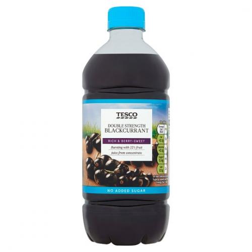 Tesco Double Strength Blackcurrant Squash NSA