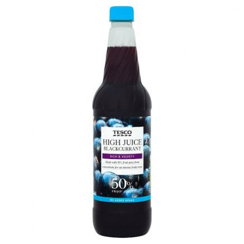 Tesco High Juice Blackcurrant Squash NSA