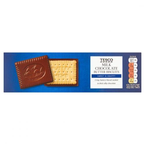 Tesco Milk Chocolate Butter Biscuits