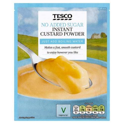 Tesco No Added Sugar Instant Custard Mix 12 x 70G