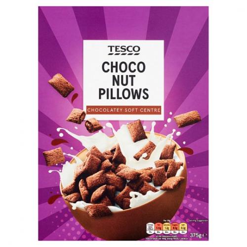 Tesco Pillows Choco-Nut Cereal 12 x 375G