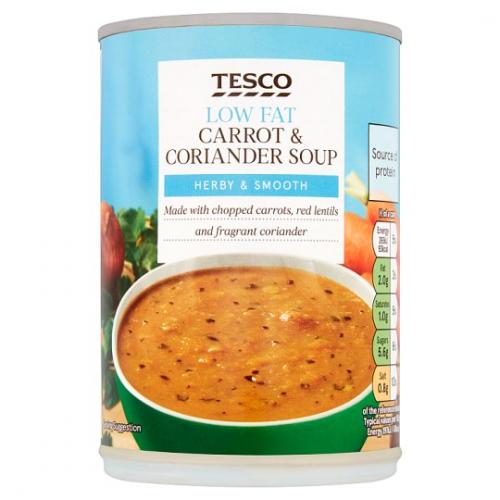 Tesco Low Fat Carrot And Coriander Soup